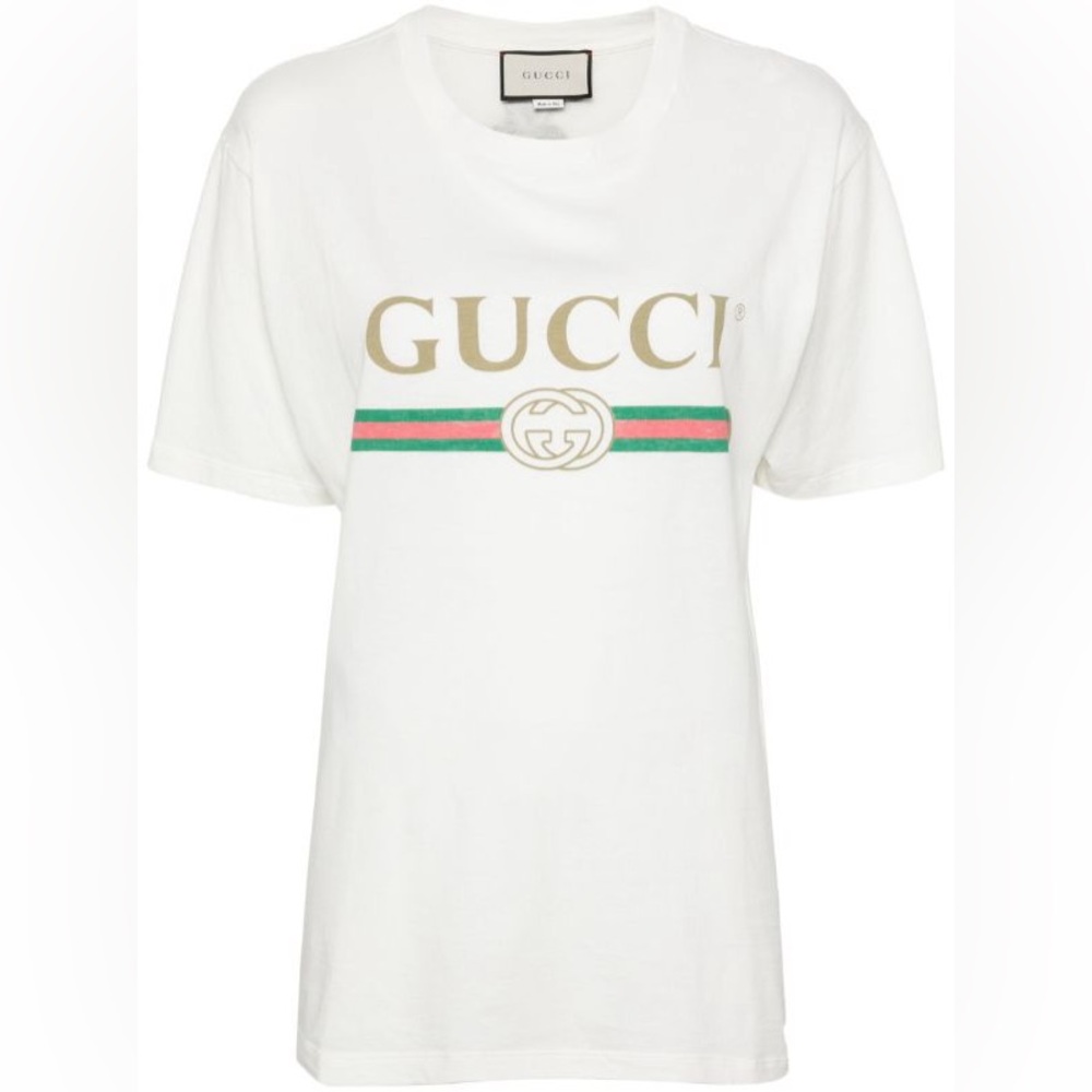 Gucci Graphic Print Crew Neck T-Shirt